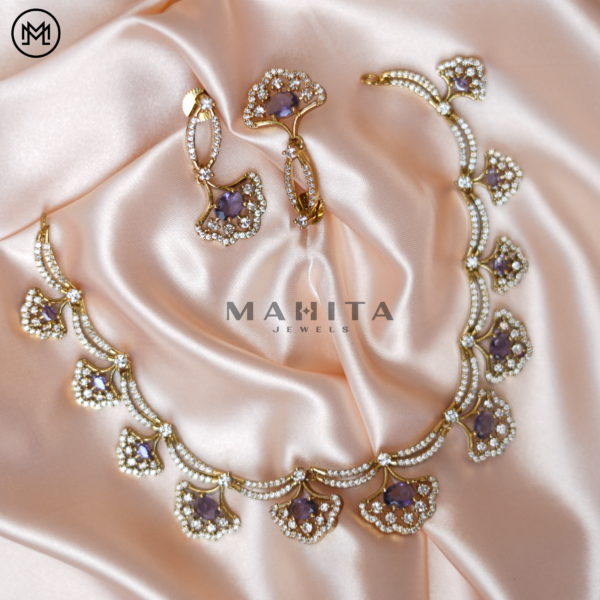 Purple Floral Necklace - Image 5