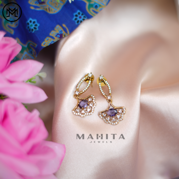 Purple Floral Necklace - Image 3