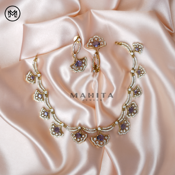 Purple Floral Necklace