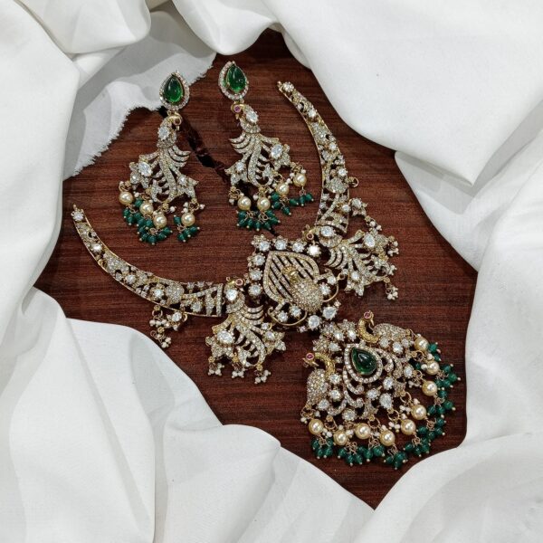 Moissanite Diamond Neckpiece with earrings - Image 2