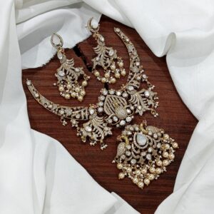 Moissanite Diamond Neckpiece with earrings