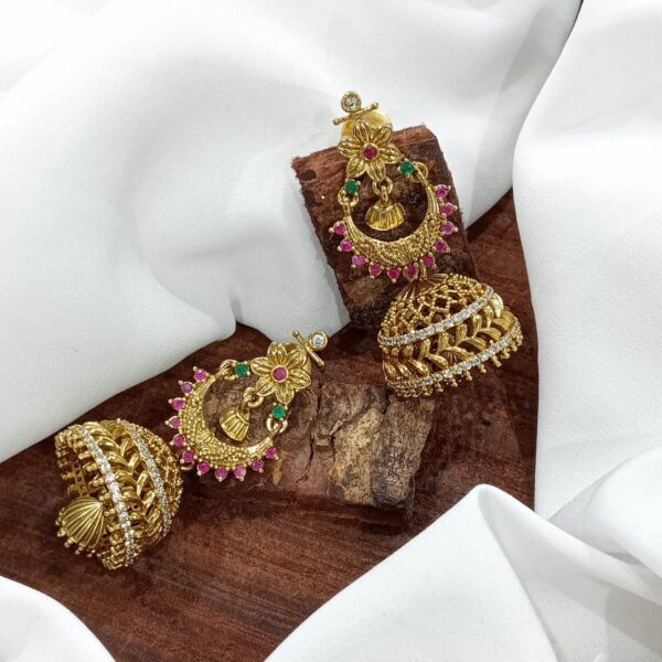 Antique Ruby Jhumkas