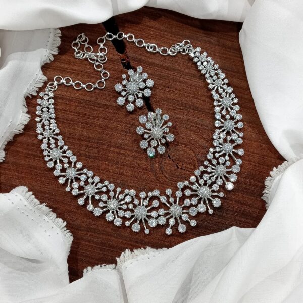American Diamond necklace with earrings
