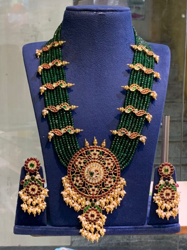 Green beads jewelry set