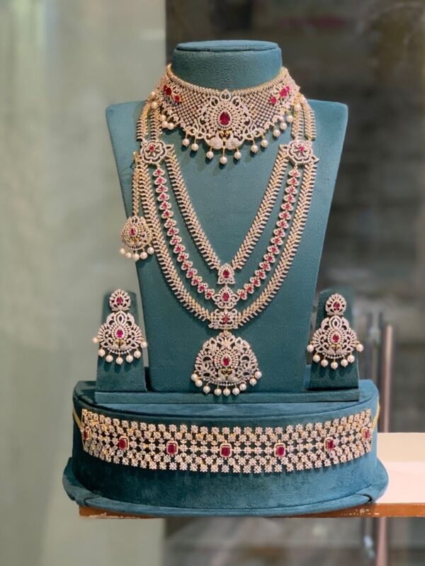 American diamond full bridal set