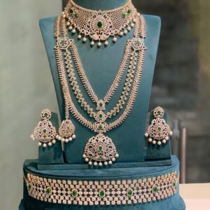 American diamond full bridal set