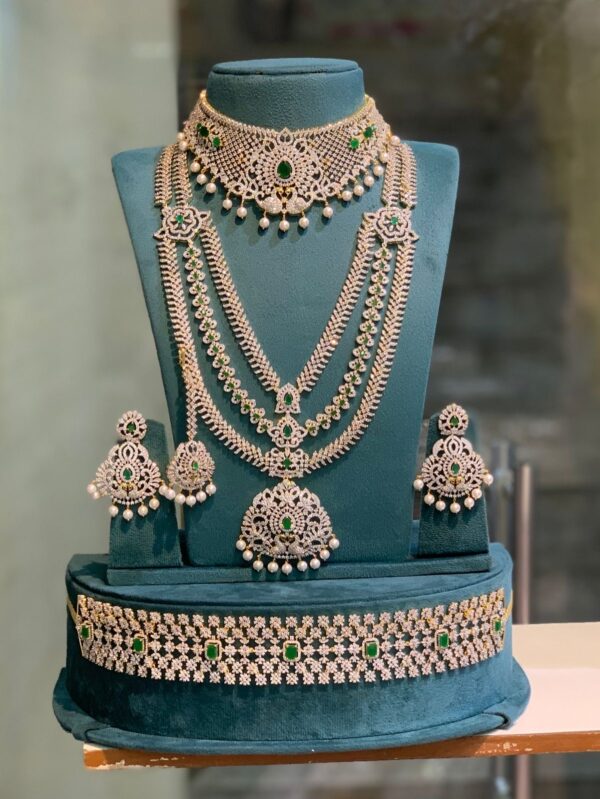 American diamond full bridal set