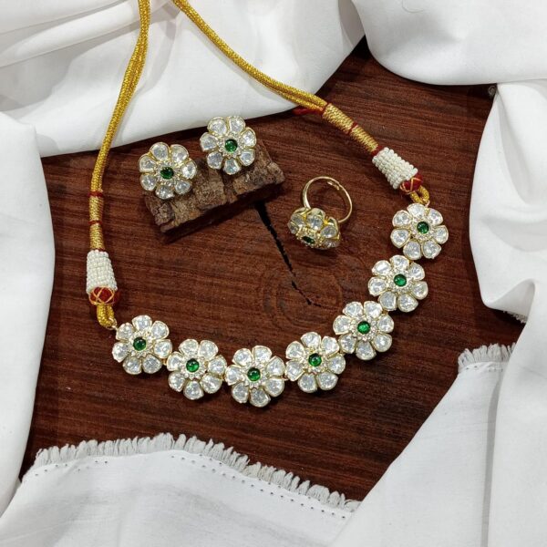 Kundan Necklace With Ring