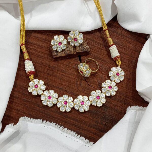Kundan Necklace With Ring