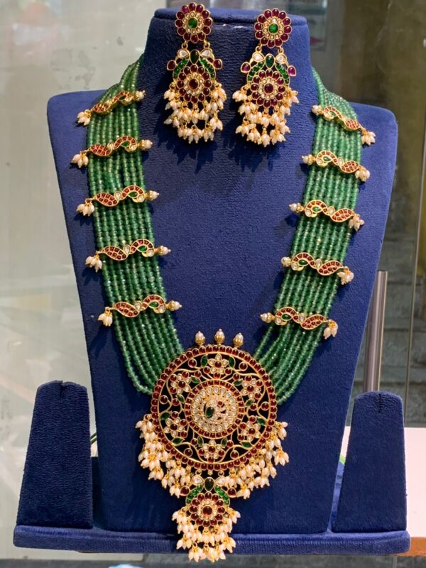 Green beads jewelry set
