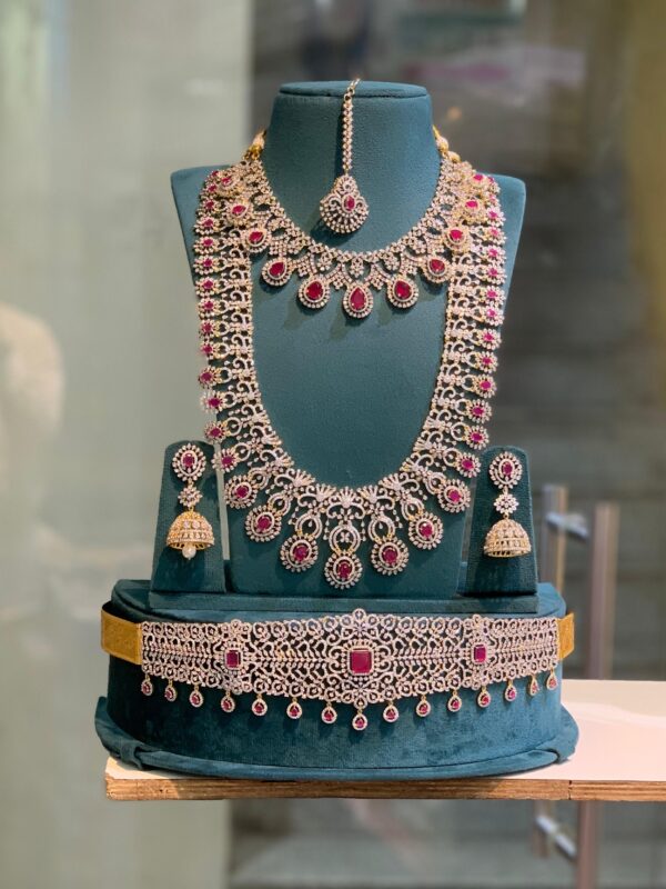 American Diamond Stone Bridal Set