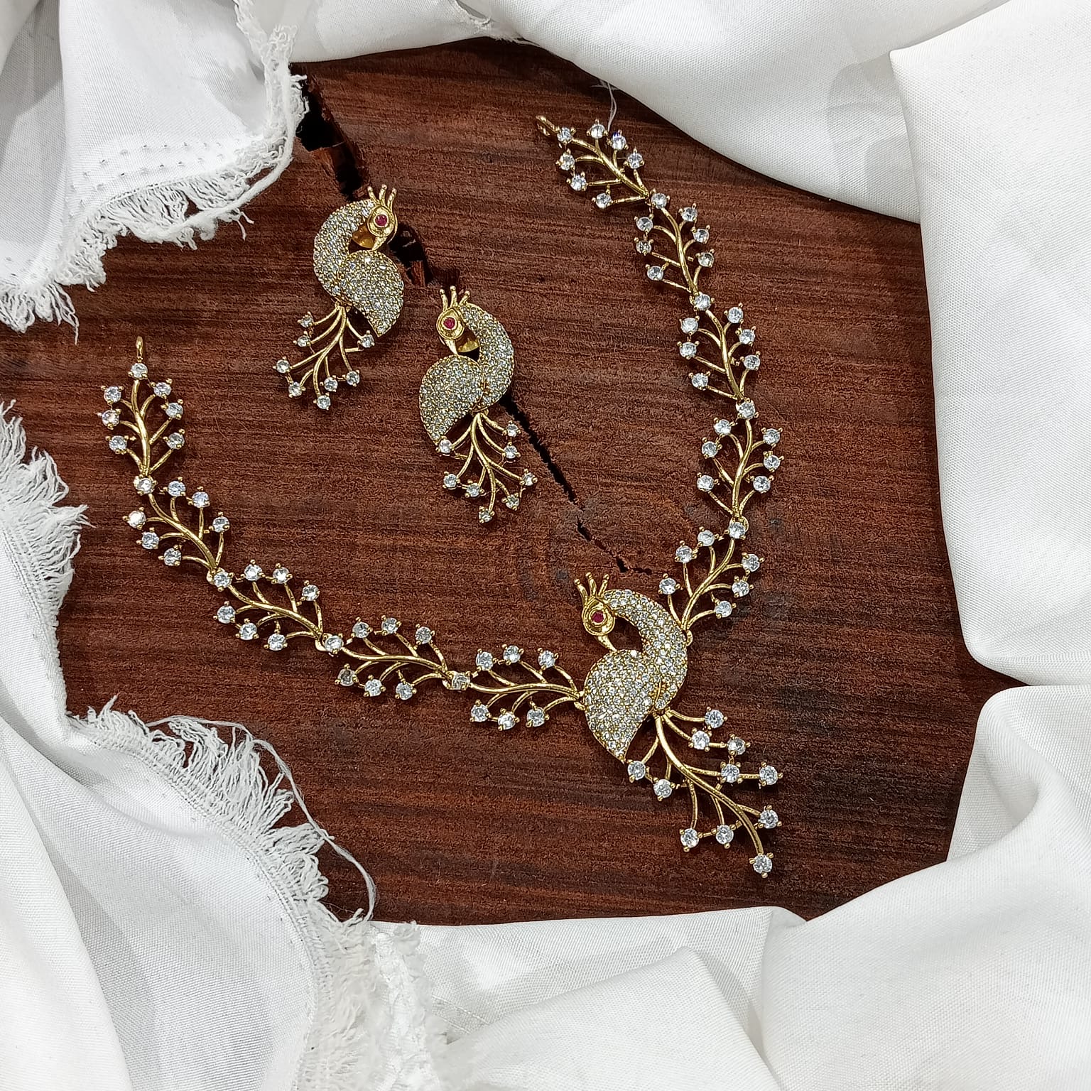 Peacock necklace