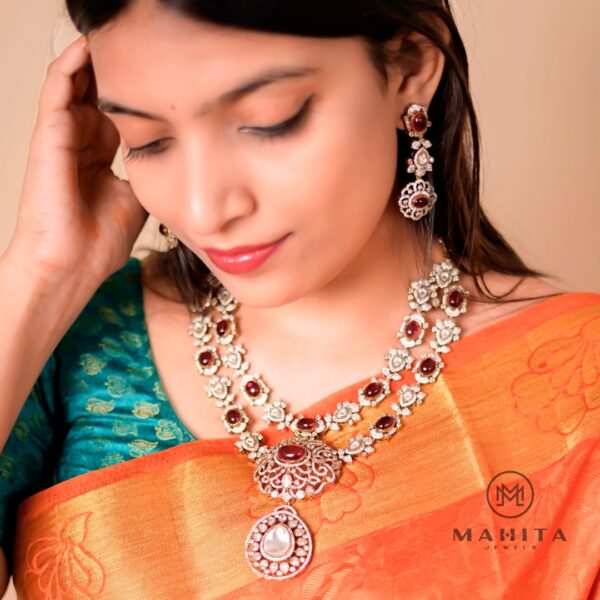 Real Moissanite Diamond Necklace Set - Image 2
