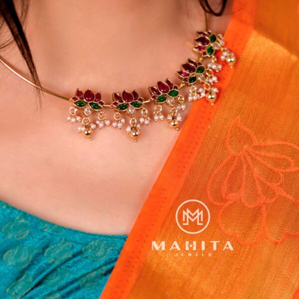 Kemp Lotus Design Hasli Tube Necklace Set - Image 2