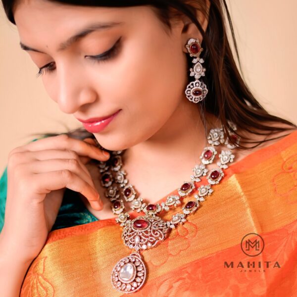 Real Moissanite Diamond Necklace Set - Image 3
