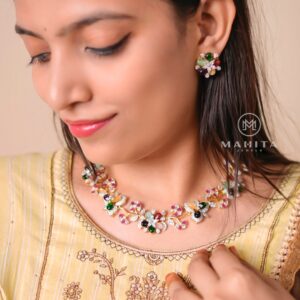 vibrant-flower-jewellery-set-necklace-earrings